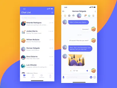 Chat UI chat chat app design ui
