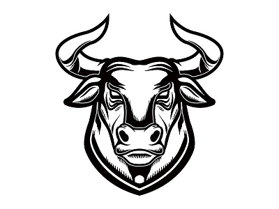 Bull head bison brand mark buffalo bull cow logo logotype logotypedesign sign vintage