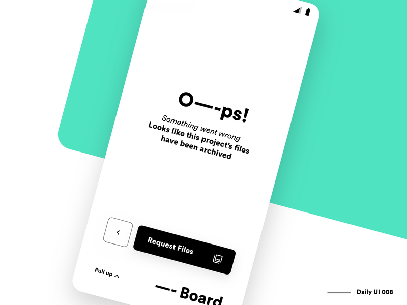 Dashboard - 404 Archived Files - DailyUi 008 404 app application clean daily dailyui dash dashboard interface minimal minimalist platform responsive ui ux web