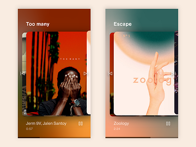 Music player album artwork album cover app design gradient music app music player music player ui ui ux