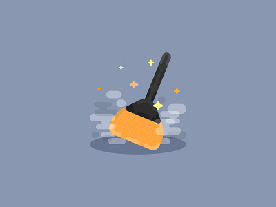 Magical Broom art artwork broom flat floating graphic graphic design icon illustration magic scary vector