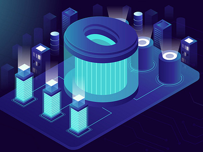 isometric letter O illustration 2.5d design illustration isometric letter