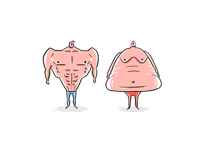 Strong or Fat design draw drawing fat figure people photoshop sport strong