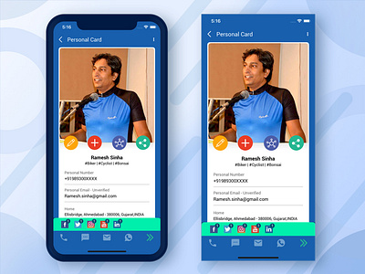 SHARKid Card Screen address book application design card screen card view design icon info screen mobile mobile app personal business card phonebook picture profile screen ui ux vector