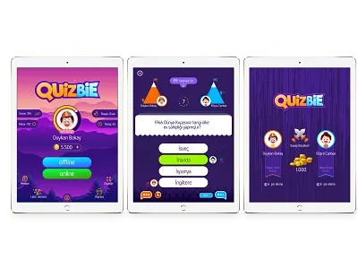 Quiz bie game ui android aplication appstore flat game animation game app game art game asset game ui googleplay gui icon illustration ios psd quiz ui ui ux ux