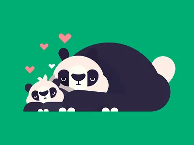 Mom bear character characters dribbble formas green illustration mom