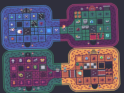 16x16 Top-Down Dungeon Game Assets 2d design dungeon gameart gamedesign gamedev graphicdesign indiegame pixel art zeldalike