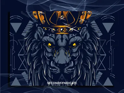 The King Of Lion animal cover detail face geometric head illustration king lion logo ornament poster sacred sacred geometry t shirt t shirt design tattoo tiger vector wild