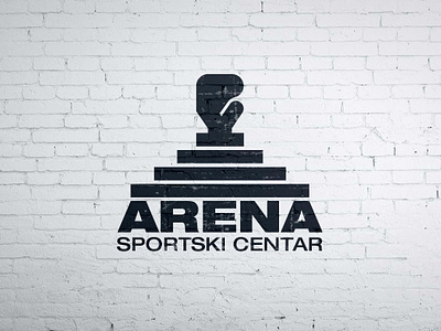 Sport center arena boxing fitness gym logo
