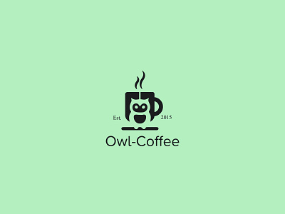 Owl Coffe animal animation app art branding clean design flat food and drink icon illustration illustrator ios logo minimal mobile ui vector