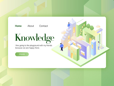 knowledge app branding design flat illustration ui web