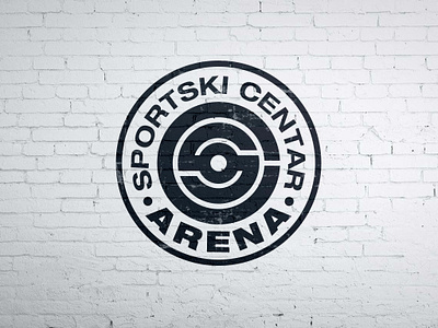 Sport center arena boxing fitness gym logo