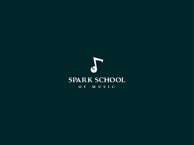 Spark school of Music brand branding flat graphic design icon logo mark music music school spark tone ui ux web