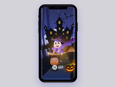 Halloween app colors design home illustration sketch splash ui vector