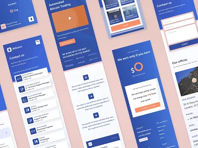 Bitbunch | Mobile Web contact crypto footer header mobile mobile app responsive trading website