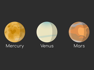 3 planets illustration