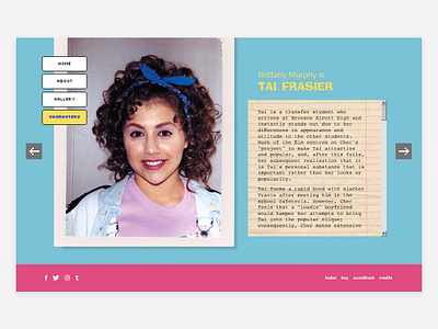 Clueless Characters 90s clueless collage design movie website nostalgic polaroid ui web design webdesign