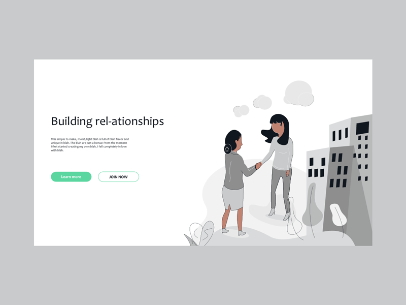 Building re_ affinity designer b2b b2b sales branding business clean doodle dribbble exploration google illustration nogradient relation typography vector web