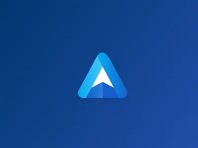 Perdoo Logo blue gradient logo mountain triangle