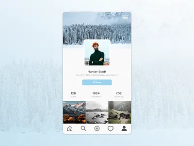 Daily UI 006 User Profile app app design dailyui mobile photography ui user profile ux