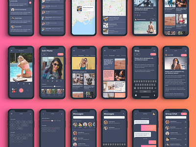 DarkPera UI Kit app blog dark design ecommerce ios iphonex listing mobile sketch travel ui