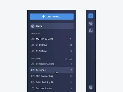 📌 Navigation blue clean collapse dashboard design gradient icons list nav nav bar navigation sidebar simple ui ux