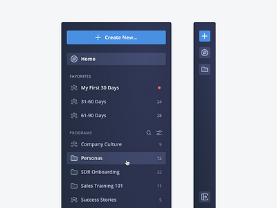 📌 Navigation blue clean collapse dashboard design gradient icons list nav nav bar navigation sidebar simple ui ux