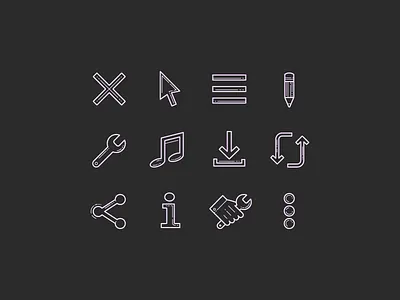 Hand Drawn Icons: Popular Icons and User Interface carbon copy design graphic design icon icon design icons icons8 illustrator outlined plasticine stroke ui design vector