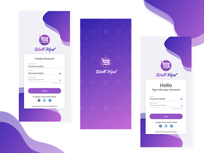 Daily UI #001 - Shopping Kart cart checkout login shopping shopping bag shopping basket sign in signup splash screen welcome screen