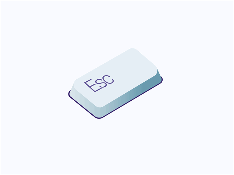 Esc Animation .gif after effect animation animation 2d esc escape flat 2.0 keyboard stars universe