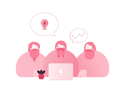 Dwarves Illustration clean dwarves illustration illustrator pink ui website