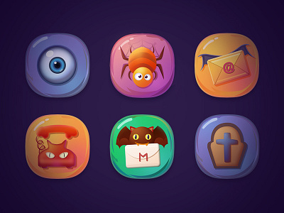 Halloween icon set dribbble icon ui ux 插图 设计