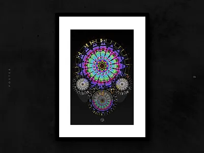 Abstract Mandala Alien abstract art alien designlove poster a day poster challenge