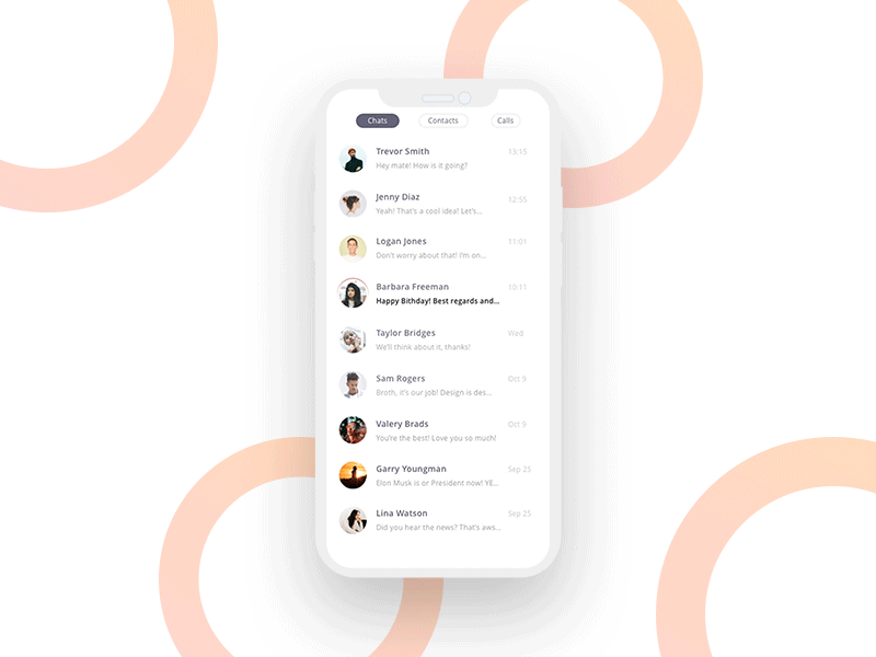 Messenger UX Solution chat design interface messenger mobile animation mobile app solution ux ux animation ux design