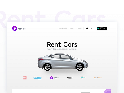 Landing Page - Zyppys app branding design landing page travel ui ux web website