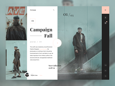 Campaign Fall challange ciedenwui collection dark design desktop fashion hero banner typography ui ux web weekly