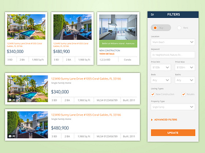 Interinvestments Realty cards freelance designer interface design ui ux ui design ui ux uidesigner visualdesign web desgin webapp