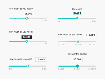 Loan Sliders design finance fintech input interface design pattern slider ui