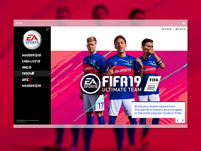 Landing page- Daily UI #003 2019 adobexd challange daily daily ui 003 fifa mangoline ui ui ux ui ux design ux webdesign