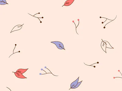 Autumn autumn brushes design fallen illustration leaves minimal pattern wallpaper