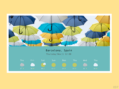 Weather app black branding concept daily 100 challenge daily ui design forcast icon idea logo mobile app pastel color sketch tiffany blue ui umbrella weather white yellow