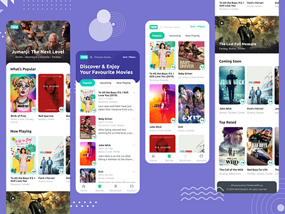 🎬 Movie App UI – Desktop & Mobile Design 📱💻 apps design desktop design mobile apps mobile responsive movie app ui ui ux design website design