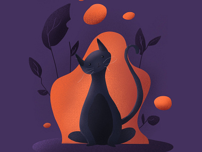 Halloween cat cat digital halloween illo illustration ipad pro procreate