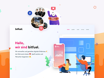 bitfuel. GmbH - Brand. Digital. Motion. bitfuel brand branding colors concept design digital flat icon illustration layout layoutdesign logo motion typography ui ux vector web website