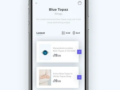 Product Listing Page - Ecommerce app dailyui design experience flat home icons interaction interface ios product social ui uidesign user ux