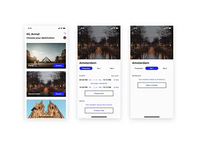 Itinerary — 079 #dailyui adobexd challenge dailyui design ios itinerary ui