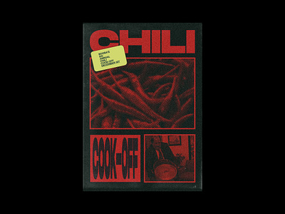 Booba's 6th Annual Chili Cookoff branding design editorial design graphicdesign poster poster challenge typography