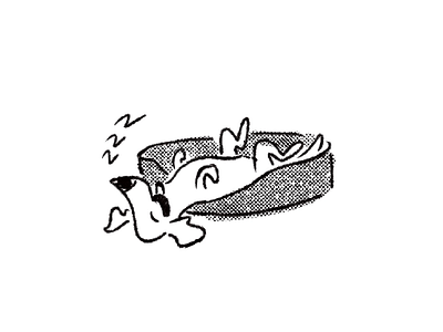 Exhausted dog illustration inktober inktober 2018 pen tired