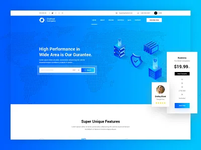 Hosting Company Home Concept 2018 design domain dribbble gradient hosting illustration ui ux