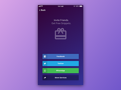 Social Share - Daily UI 010 app dailyui dailyui 010 social buttons